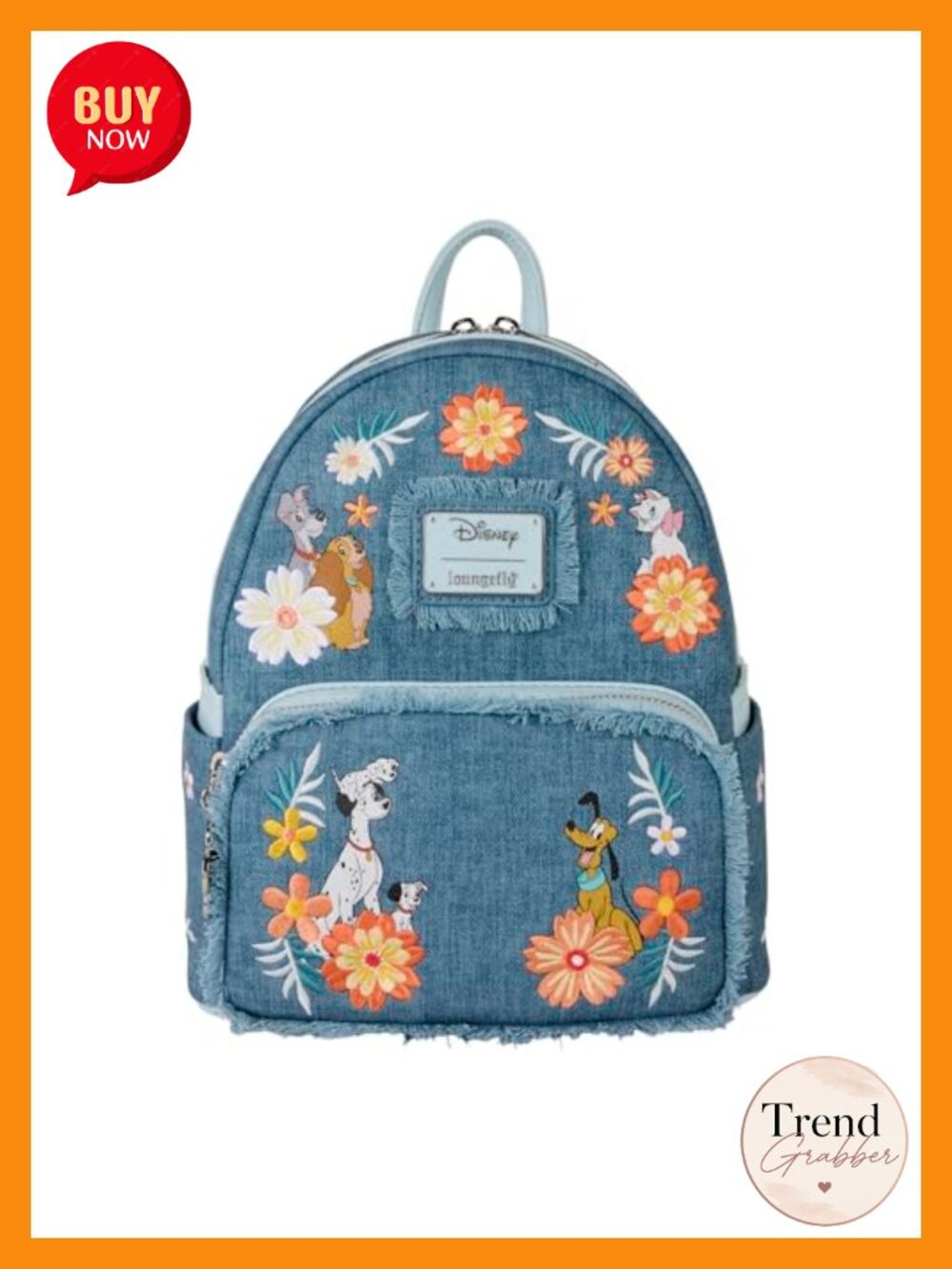 Loungefly Disney Dogs & Cats Mini Backpack Faux Leather Fringe